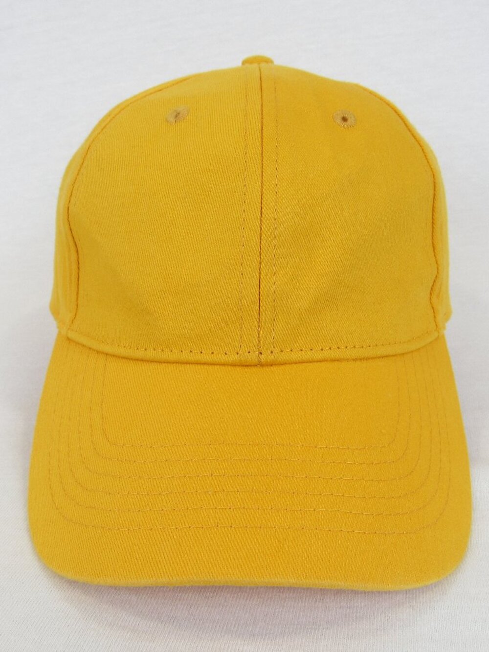 Big X Men's Yellow Cap Hook & Loop Strap Closure Solid Adjustable 100% Cotton